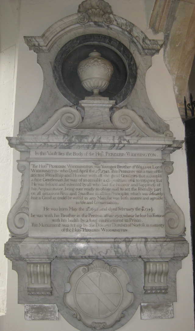 Monument to Peregrine Widdrington