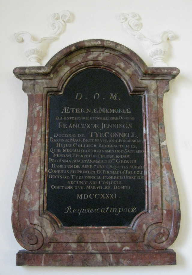 Monument to Frances, Duchess of Tyrconnell