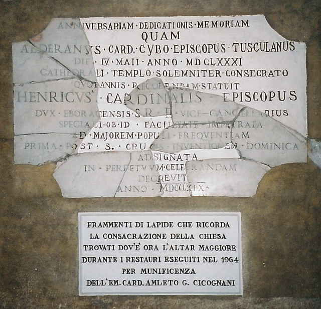 Fragmentary nave inscription