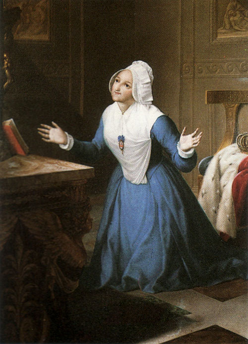 Queen Marie Clotilde at prayer