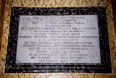 Inscription in St. Laconilla's Chapel