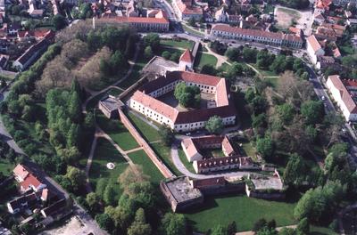 Aerial view of Sarvar Castle