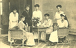 Princess Antonia of Luxemburg with her mother and sisters